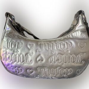 Juicy Couture NWT Metallic Silver Half Moon Crossbody | Factory Flaws